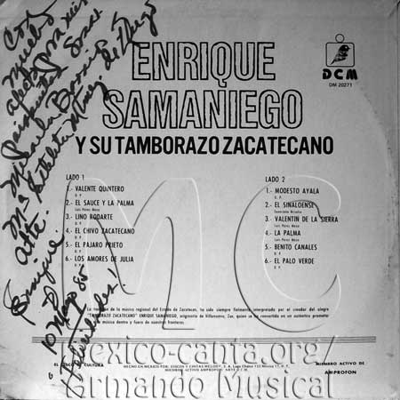 Enrique Samaniego - Trasera