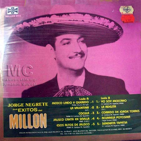Jorge Negrete - Trasera