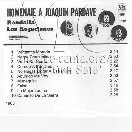 Rondalla Los Rogacianos - Pardavé