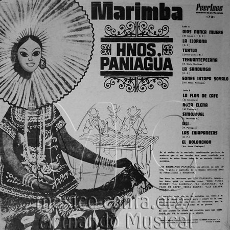 Marimba Hermanos Paniagua - Trasera