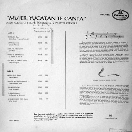 Tras - Mujer, Yucatán te canta