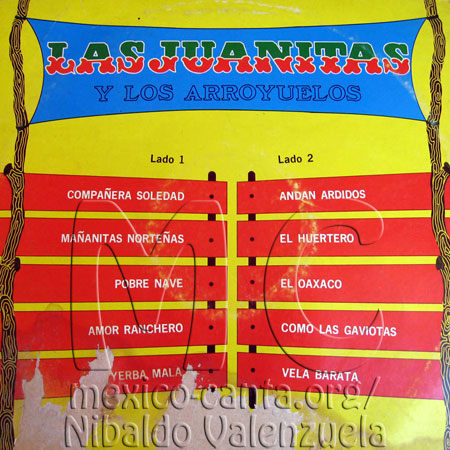 Dueto Las Juanitas - Trasera 