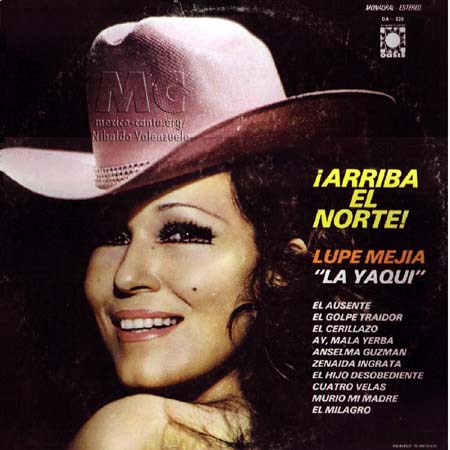 Portada Lupe Mejía, La Yaqui