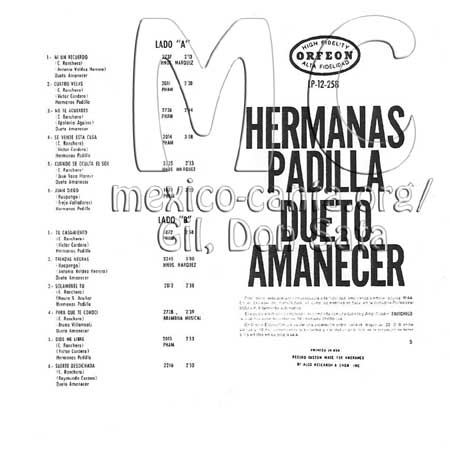 Dueto Amanecer - Hermanas Padilla
