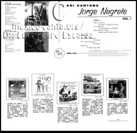 Jorge Negrete - Trasera