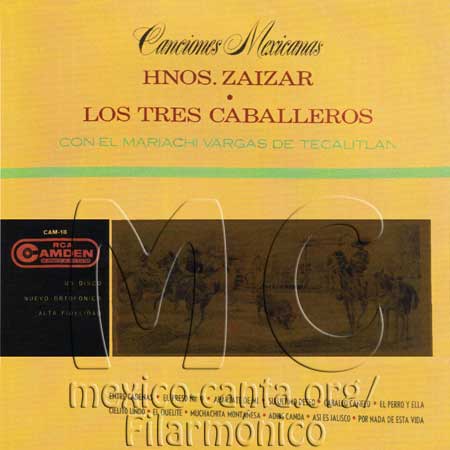Hermanos Záizar - Los Tres Caballeros - Portada