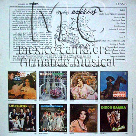 Coro Misioneros del Espíritu Santo - Trasera