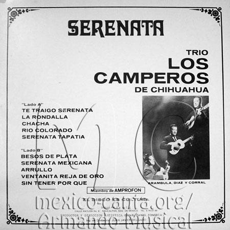 tras - Trío Los Camperos de Chihuahua