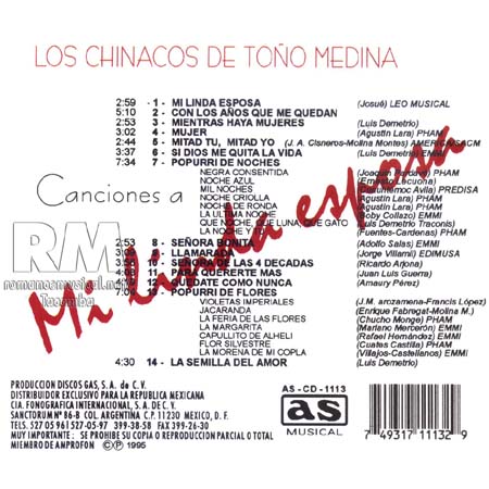 Tras - Canciones a mi linda esposa