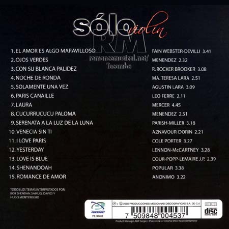 Tras - Sólo violín